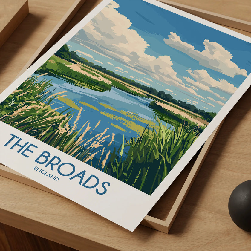 The Broads Modern Travel Poster