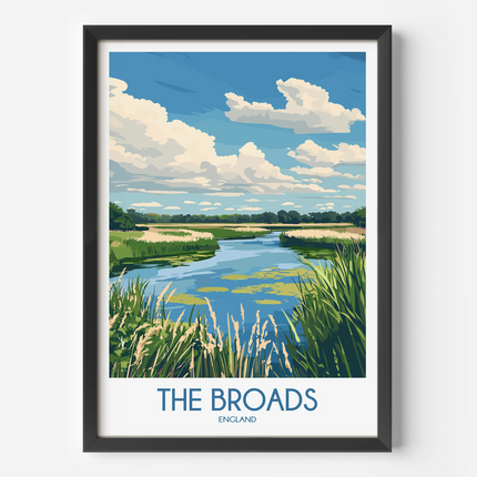 The Broads Souvenir Poster Print