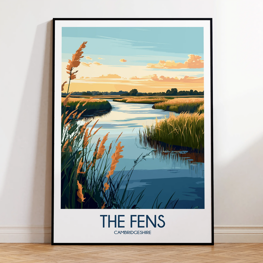 The Fens Modern Travel Poster