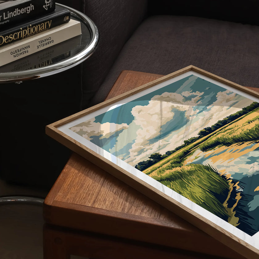 The Fens Vintage Style Print