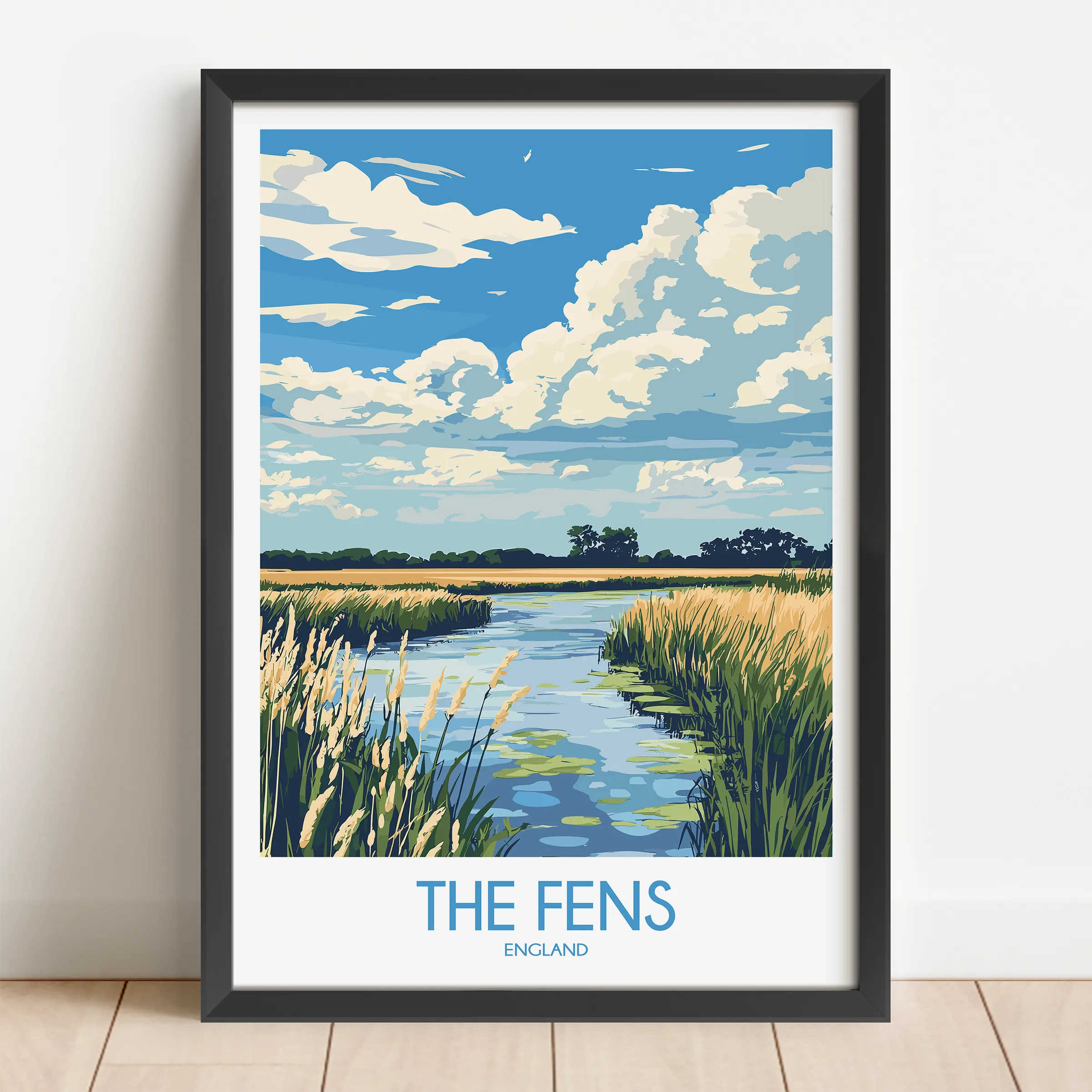 The Fens Vintage Style Print