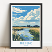 The Fens Vintage Style Print