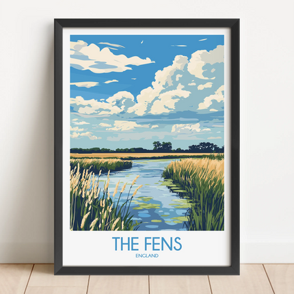 The Fens Vintage Style Print