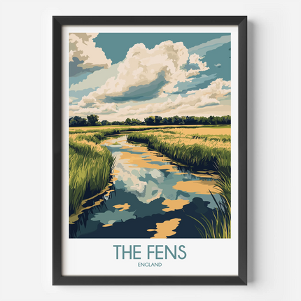 The Fens Vintage Style Print
