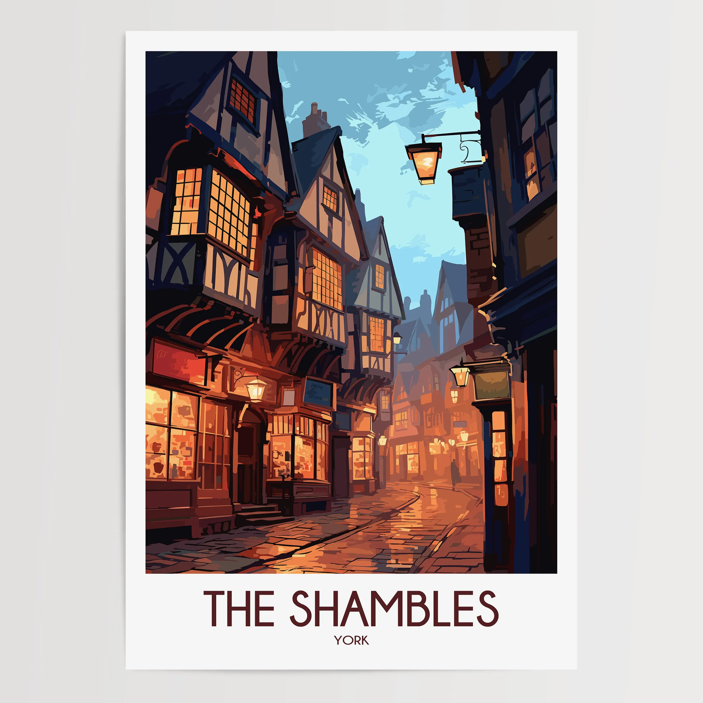 The Shambles Modern Travel Poster