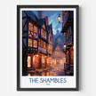 The Shambles Modern Travel Poster