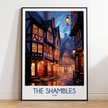 The Shambles Retro Travel Illustration