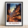 The Shambles Vintage Style Print
