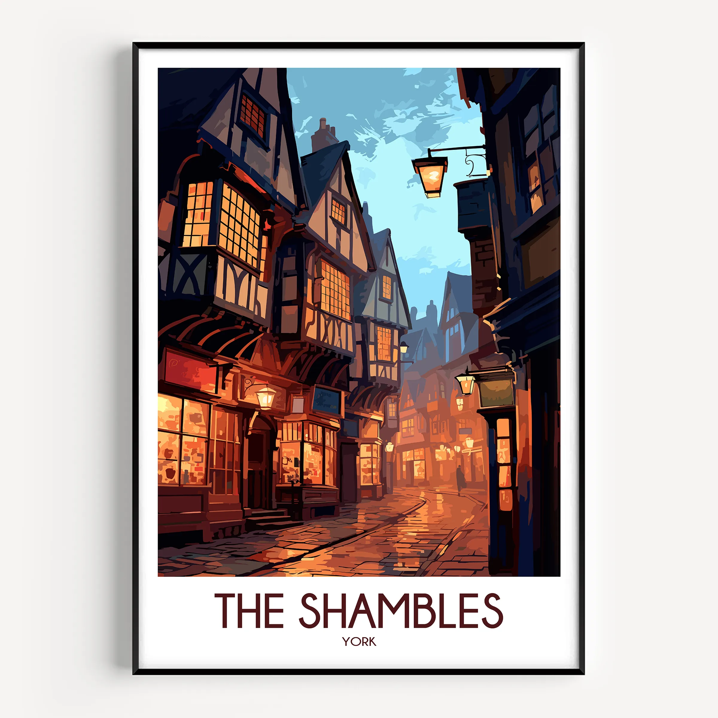 The Shambles Vintage Style Print
