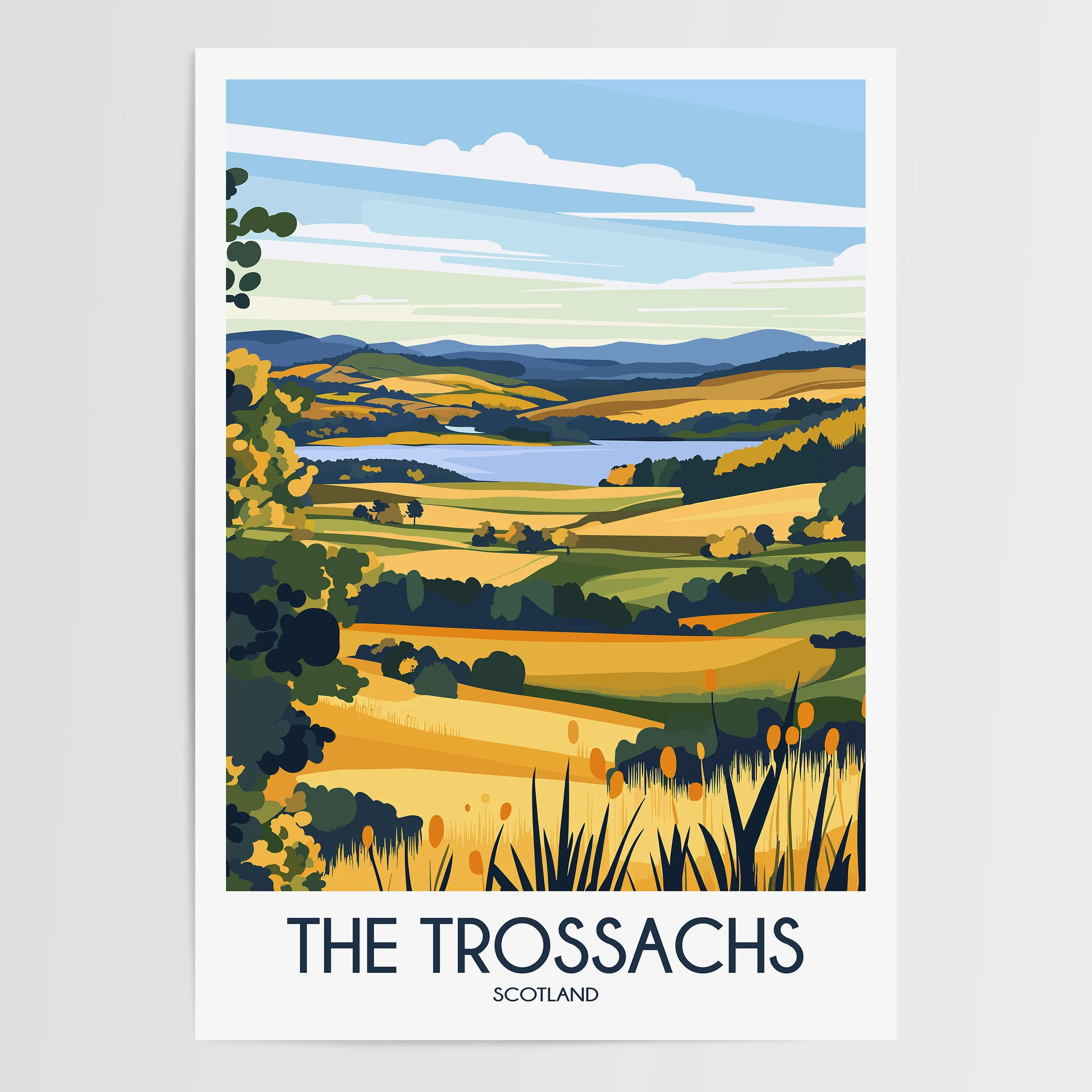 The Trossachs Modern Travel Poster