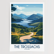 The Trossachs Retro Travel Illustration