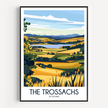 The Trossachs Retro Travel Illustration