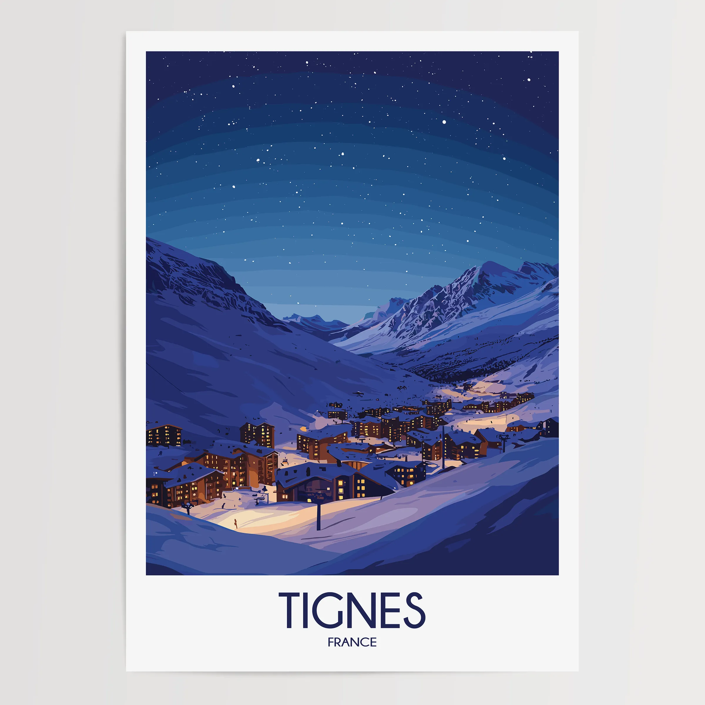 Tignes Souvenir Poster Print