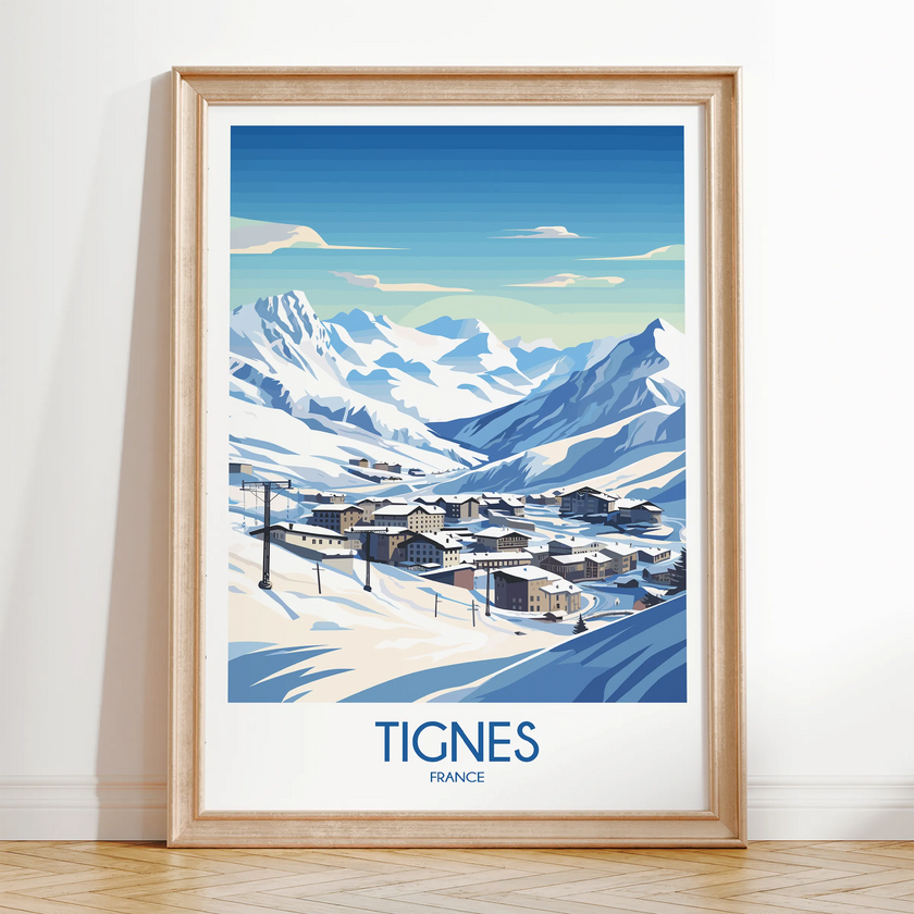 Tignes Vintage Style Print