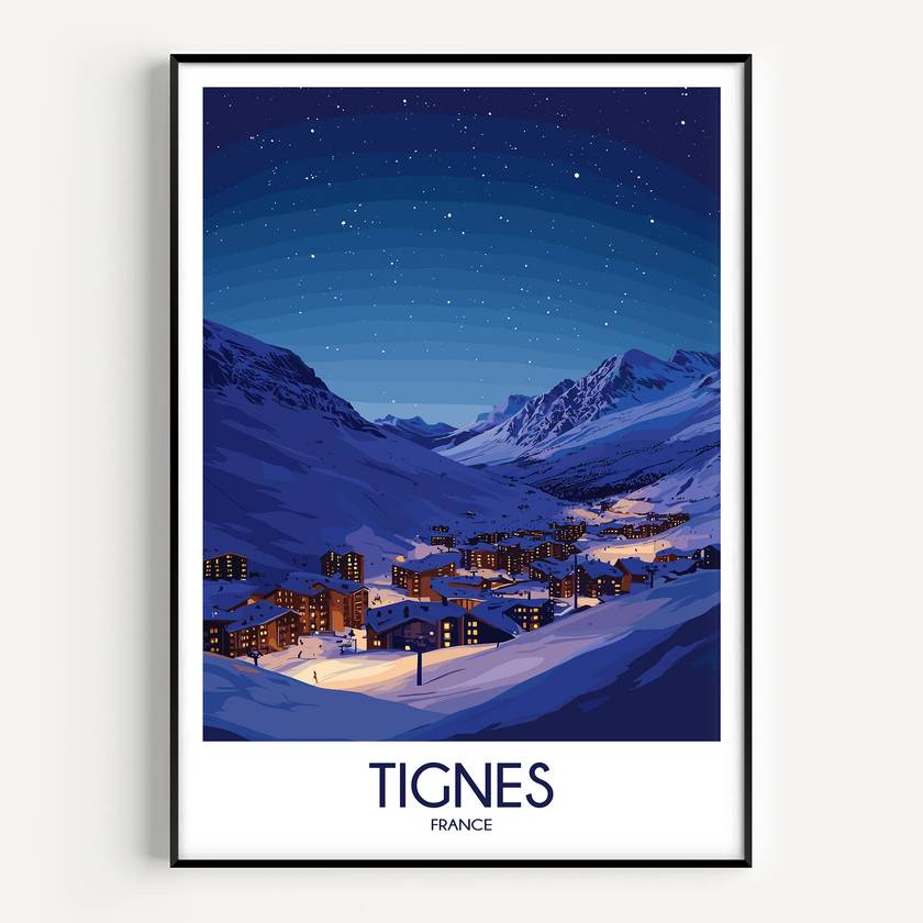 Tignes Vintage Style Print