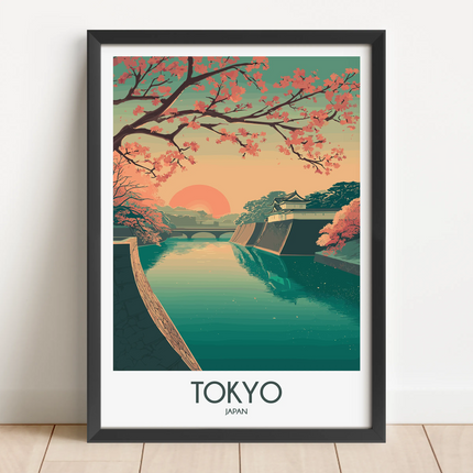 Tokyo Retro Travel Illustration