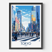 Tokyo Retro Travel Illustration