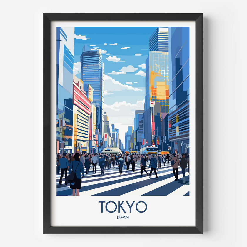 Tokyo Retro Travel Illustration