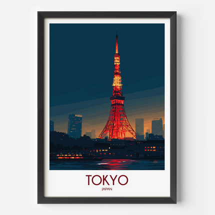 Tokyo Retro Travel Illustration