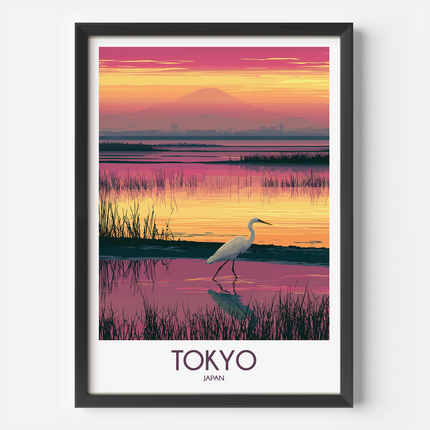 Tokyo Retro Travel Illustration