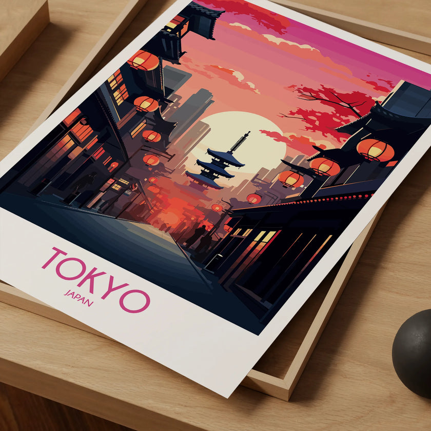 Tokyo Vintage Style Print