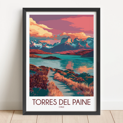 Torres Del Paine Destination Art Gift
