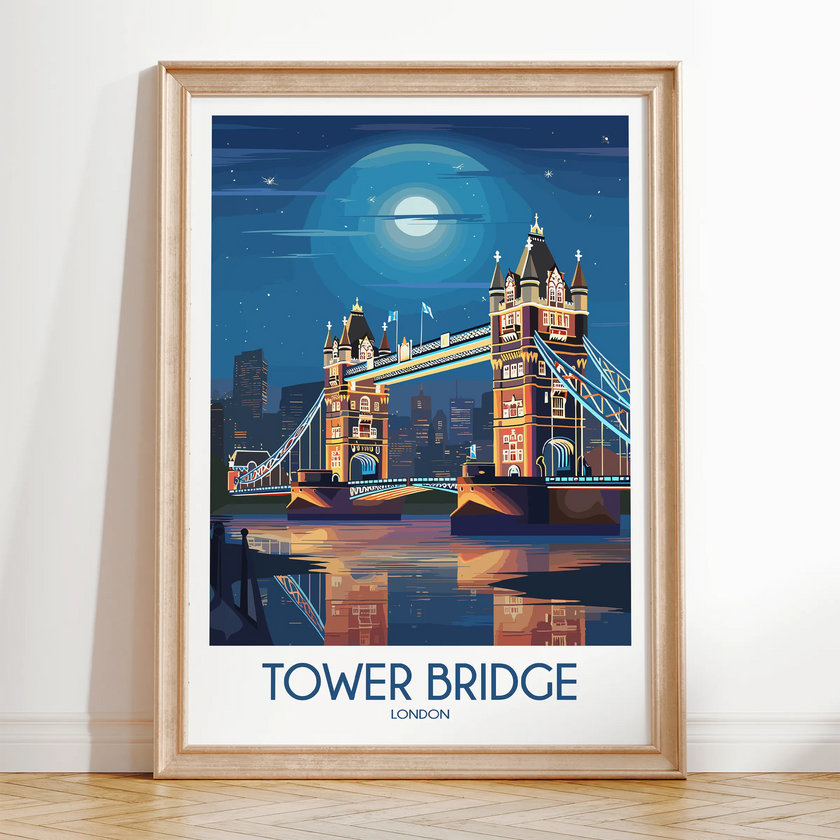 Tower Bridge Modern Travel Poster