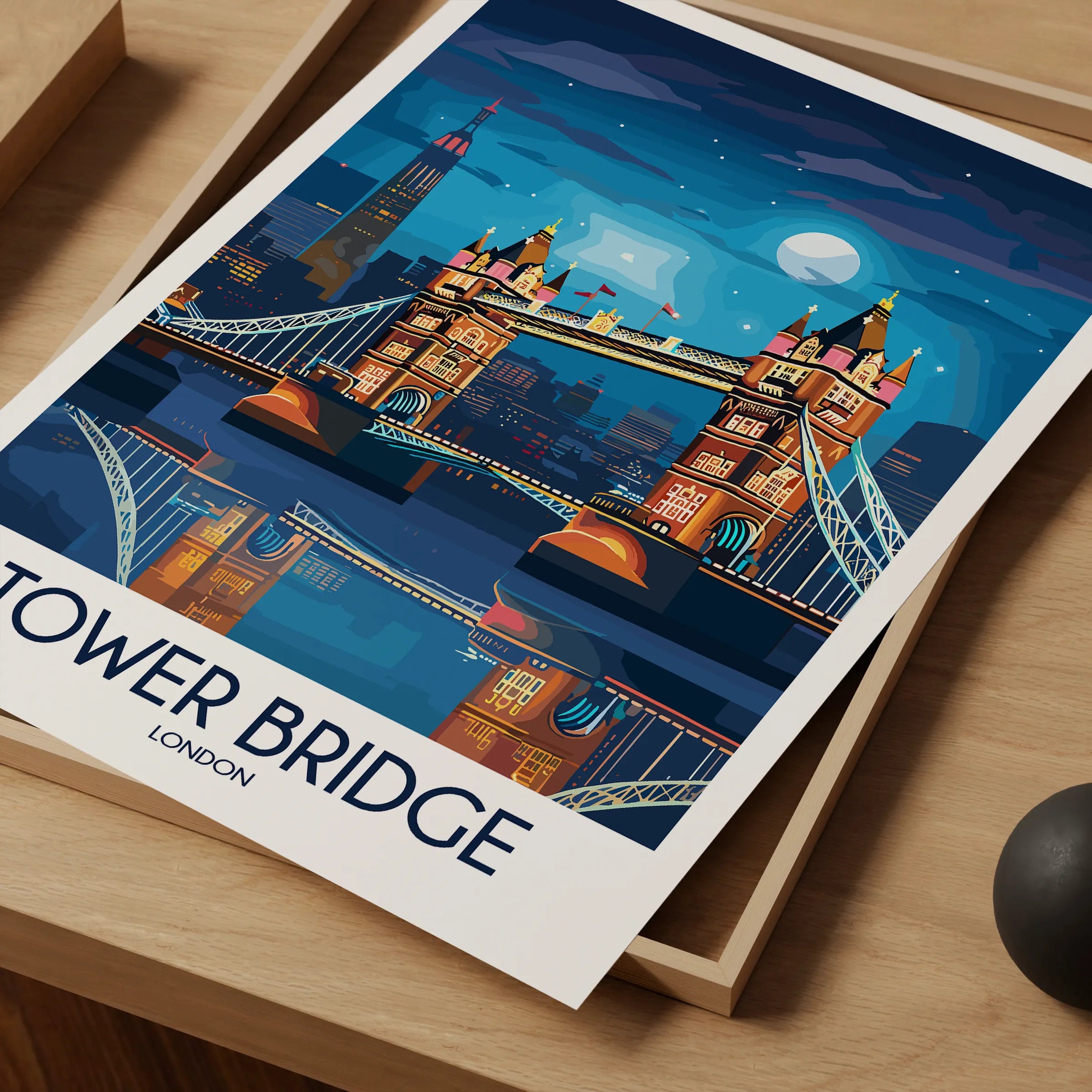 Tower Bridge Scenic Landscape Art