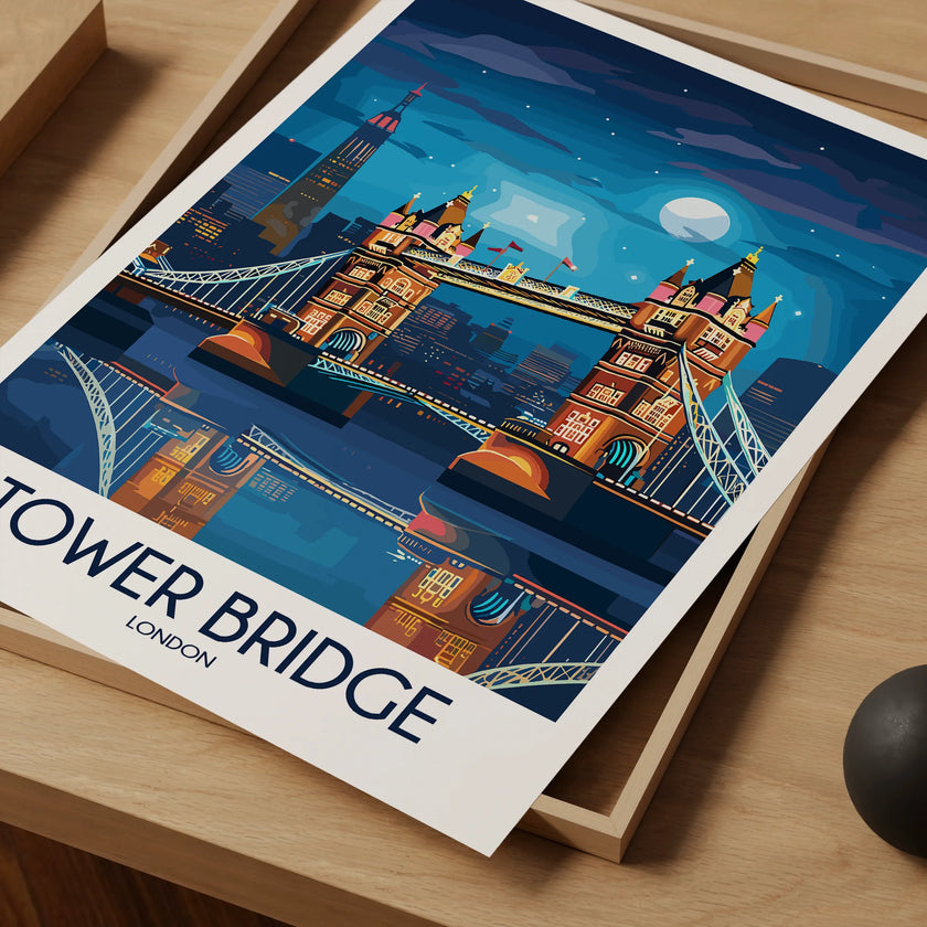 Tower Bridge Scenic Landscape Art