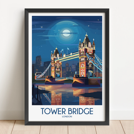 Tower Bridge Scenic Landscape Art