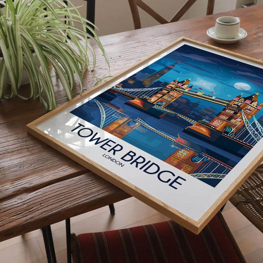 Tower Bridge Vintage Style Print