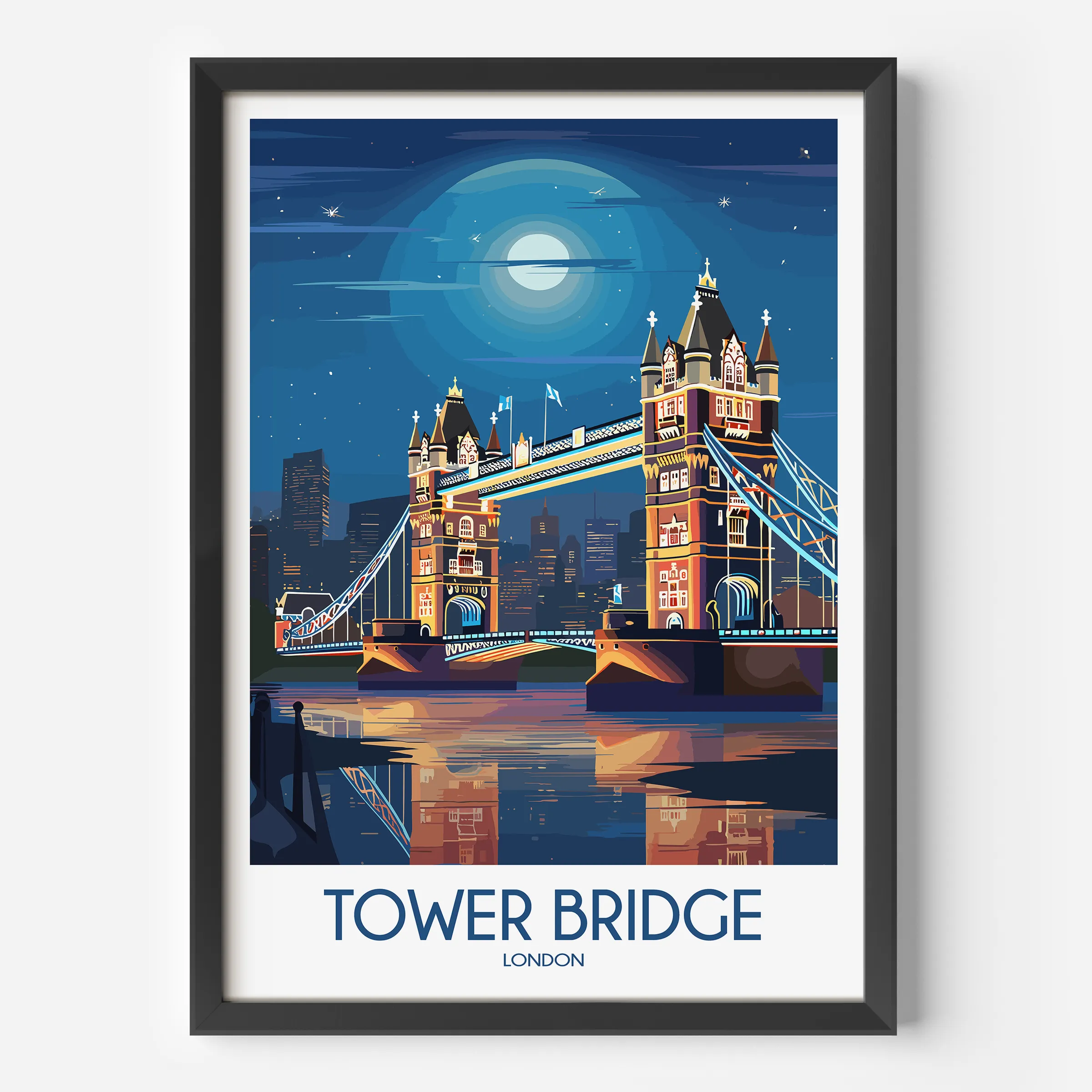 Tower Bridge Vintage Style Print