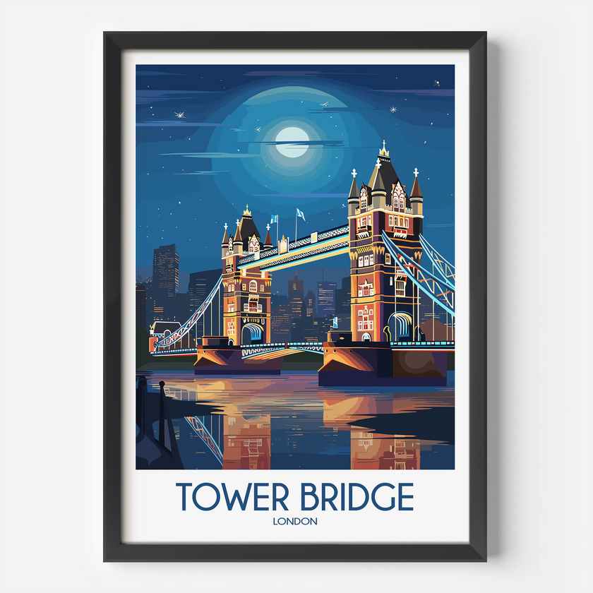 Tower Bridge Vintage Style Print