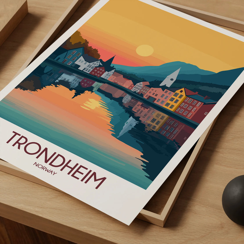Trondheim Modern Travel Poster