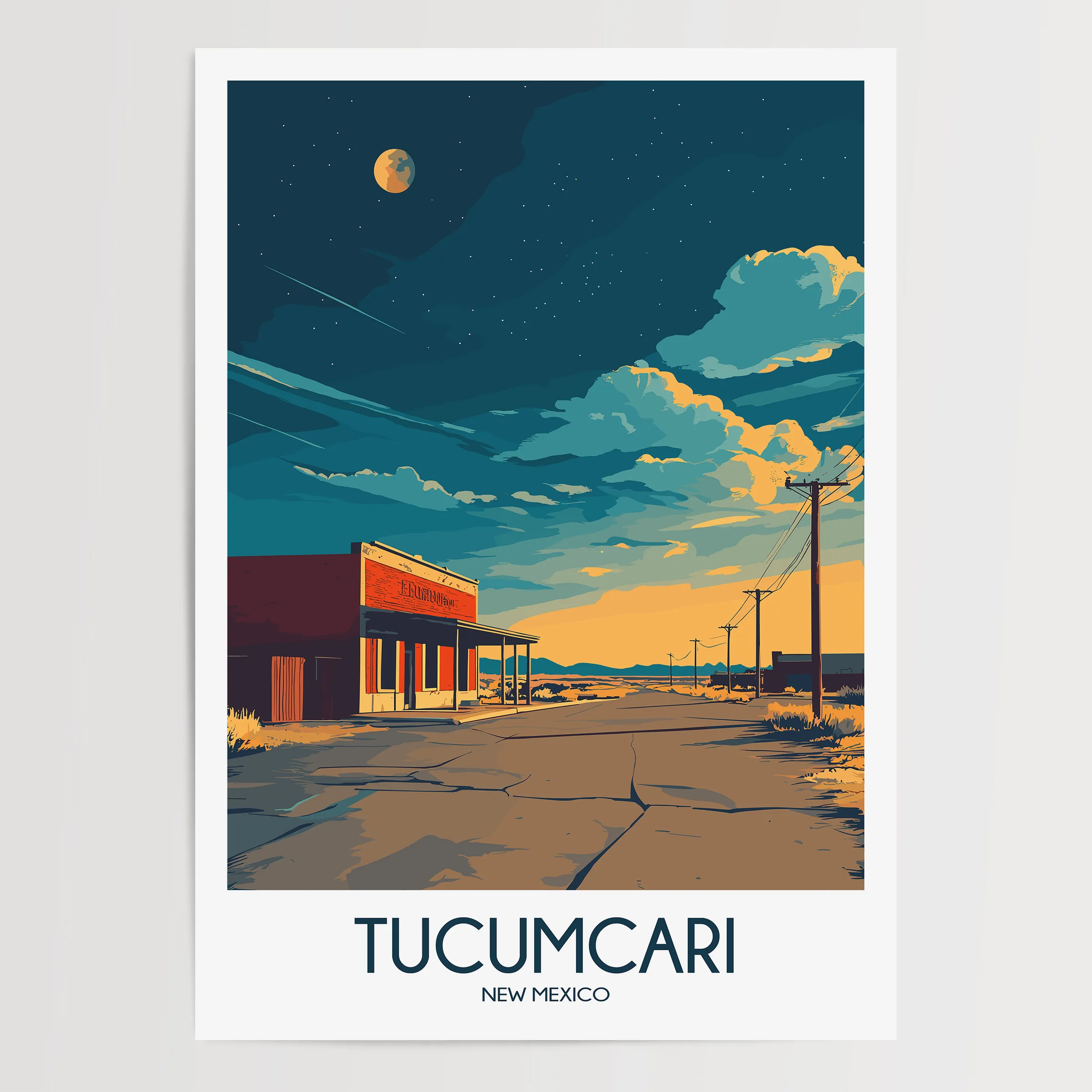 Tucumcari Modern Travel Poster