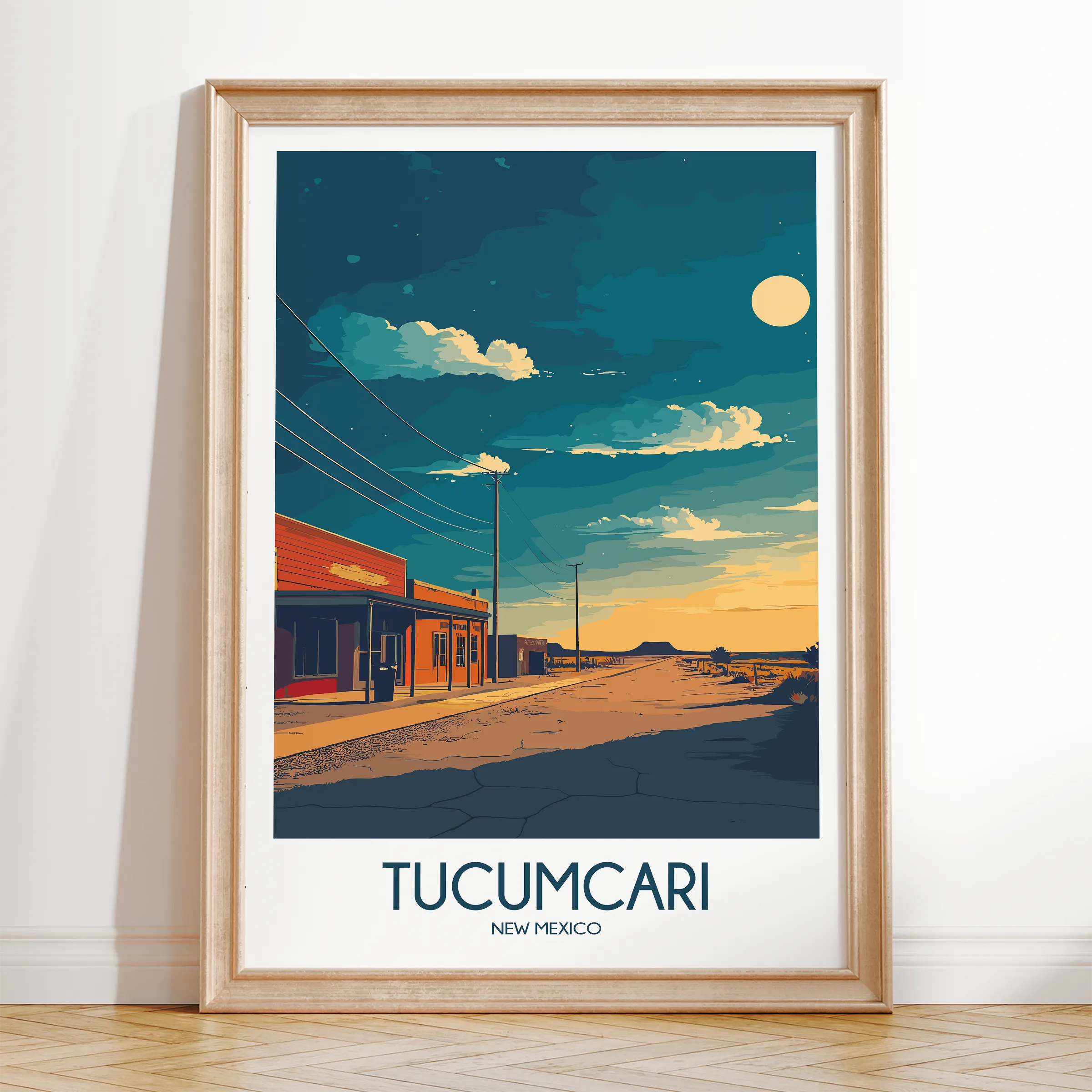 Tucumcari Retro Travel Illustration