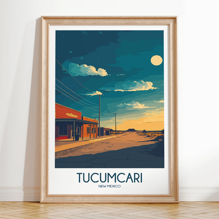 Tucumcari Retro Travel Illustration