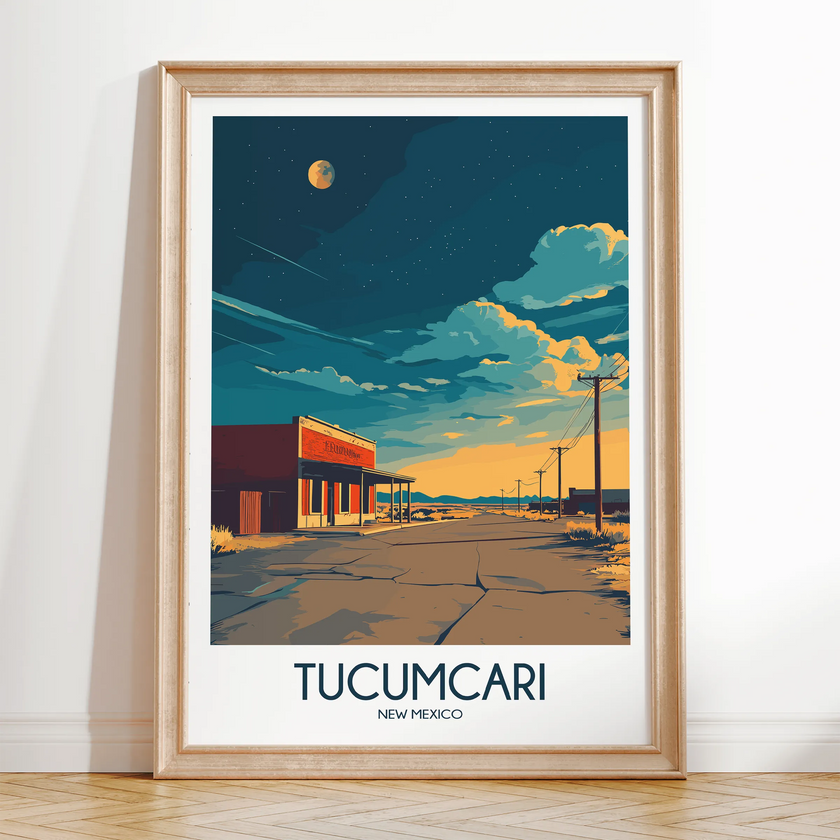 Tucumcari Retro Travel Illustration