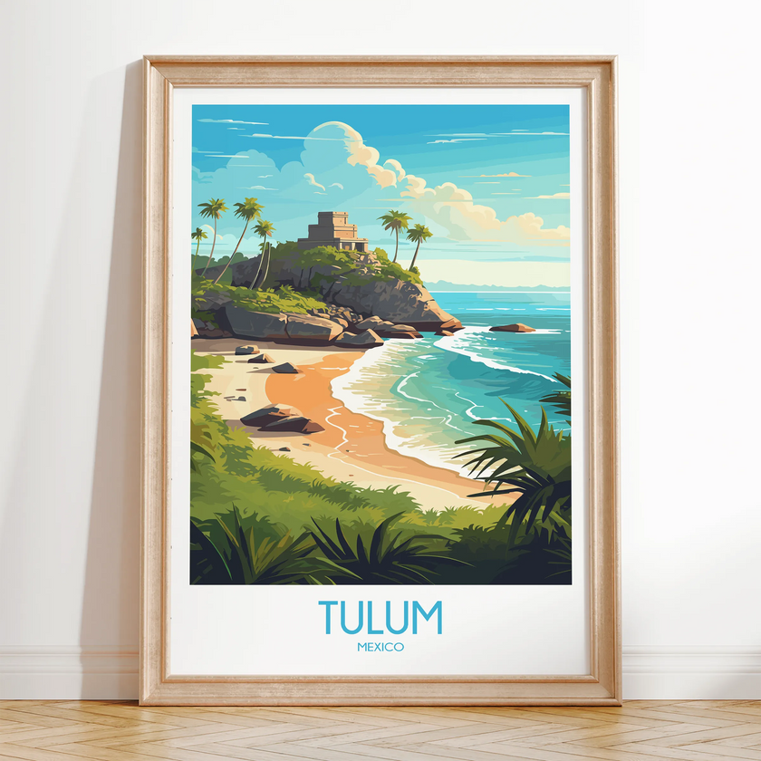 Tulum Modern Travel Poster