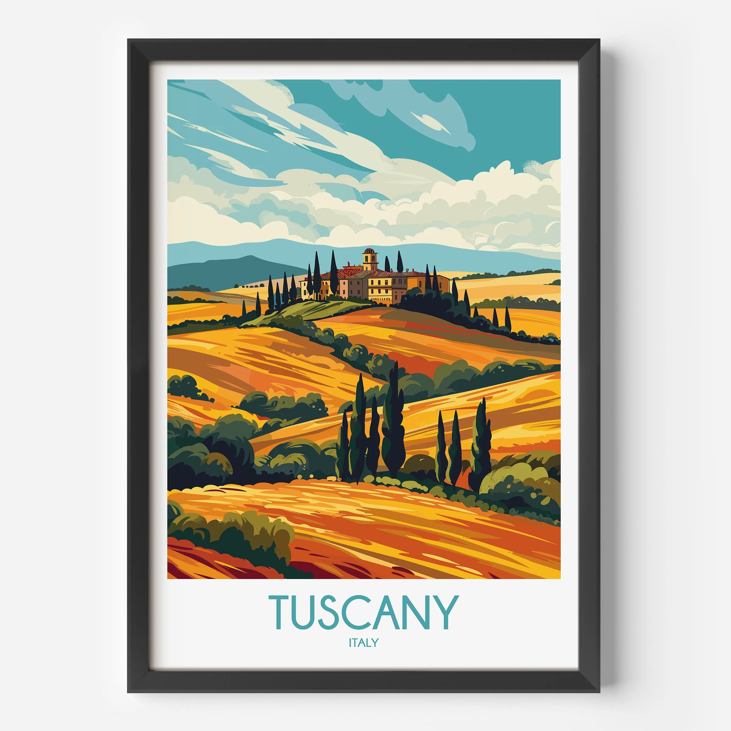 Tuscany Modern Travel Poster