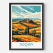 Tuscany Modern Travel Poster