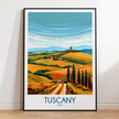 Tuscany Modern Travel Poster