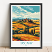 Tuscany Retro Travel Illustration