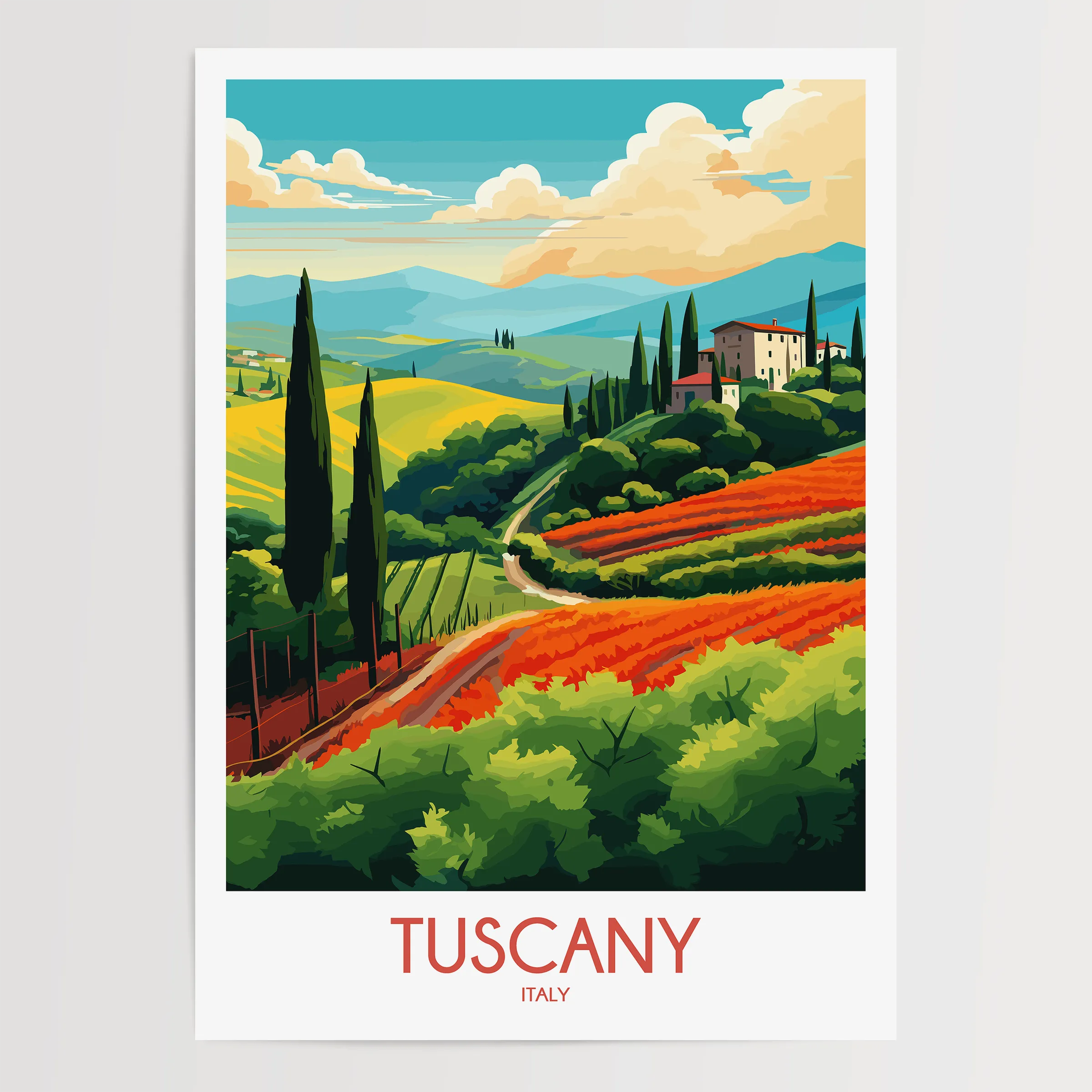 Tuscany Souvenir Poster Print