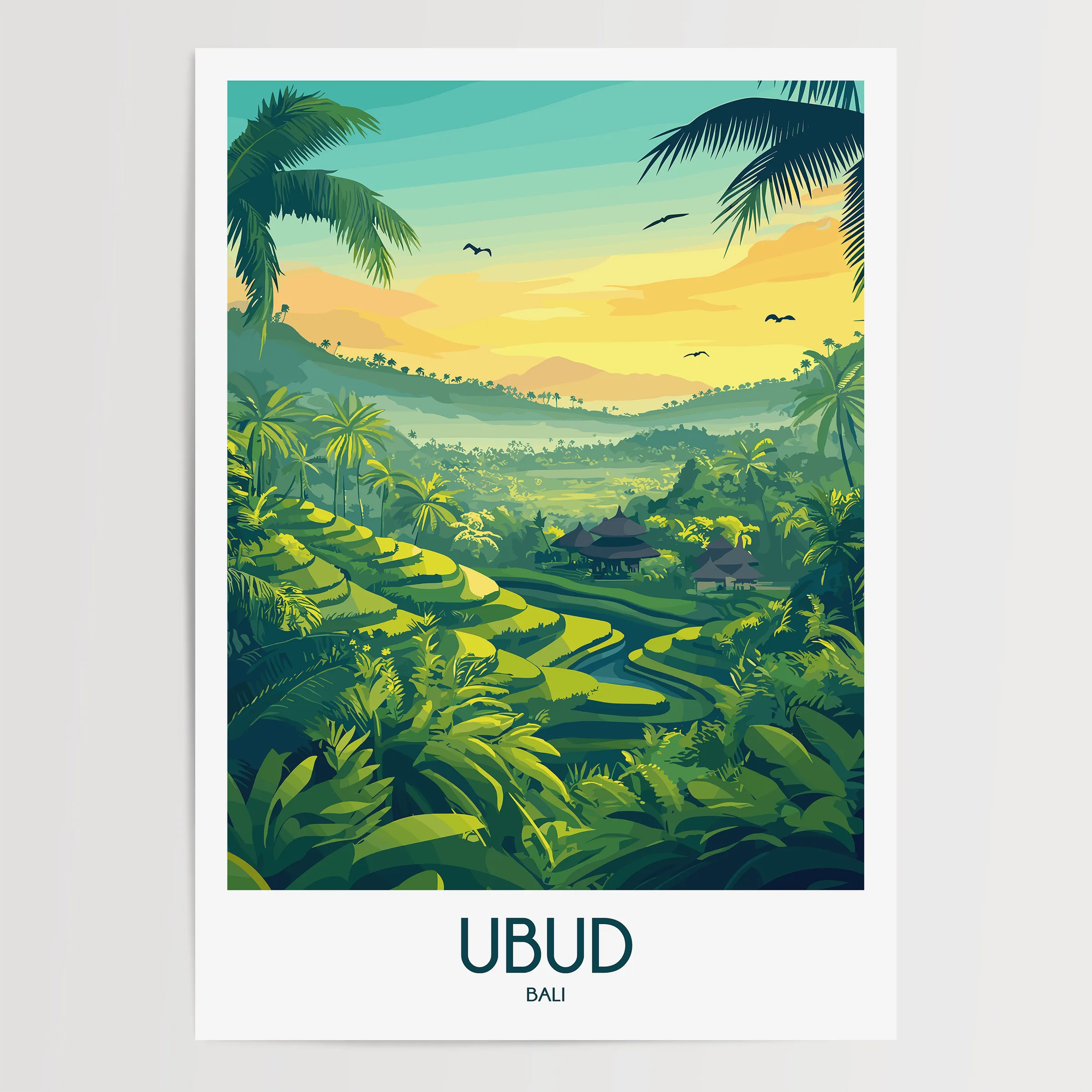 Ubud Vintage Style Print