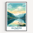 Ullswater Retro Travel Illustration