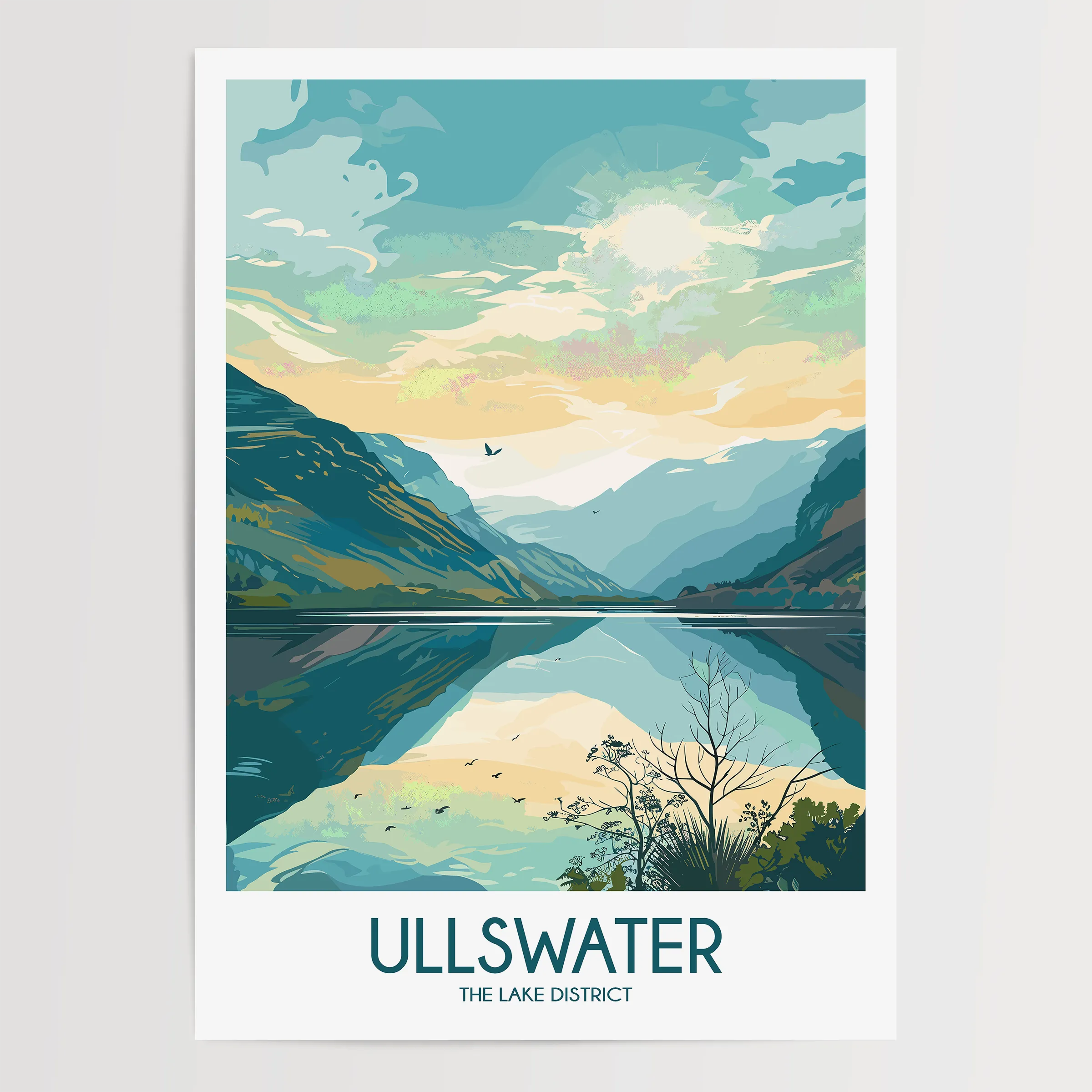 Ullswater Scenic Landscape Art