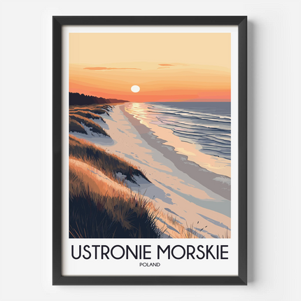 Ustronie Morskie Modern Travel Poster