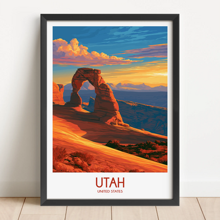 Utah Retro Travel Illustration
