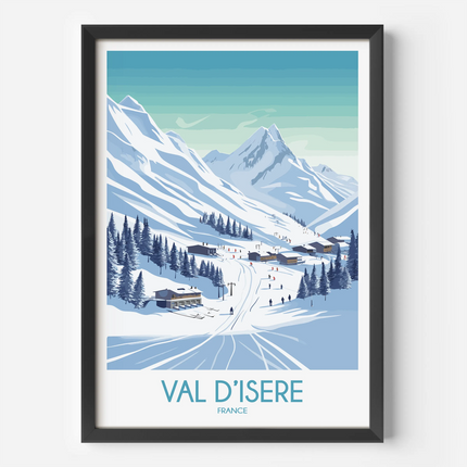 Val D'Isere Minimalist Wall Art